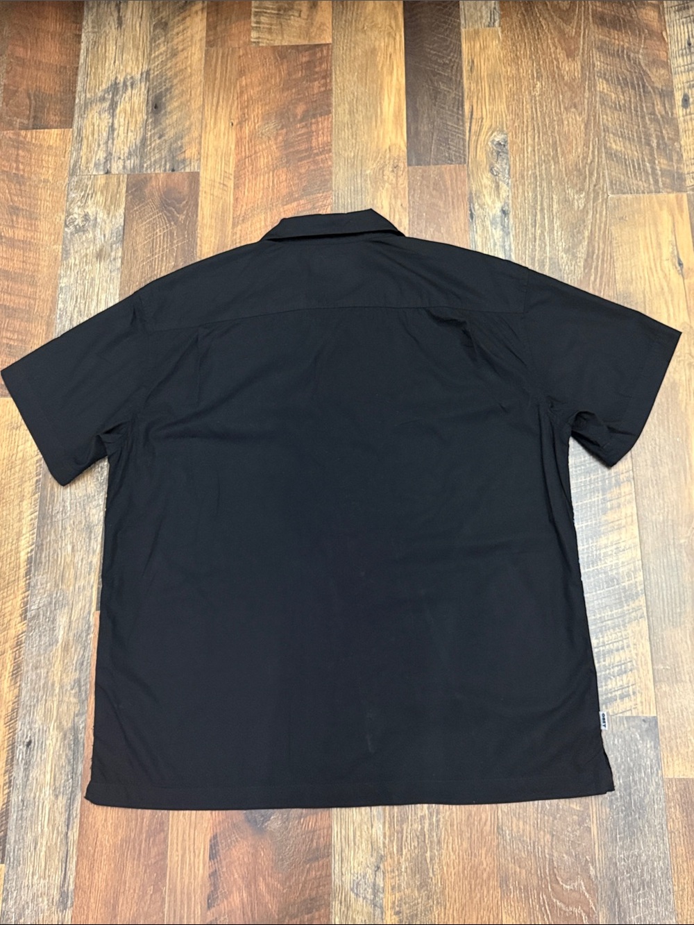 Obey Abstract Line Art Camp Collar Button Up Shirt Black Multicolor Size Large - Picture 6 of 6